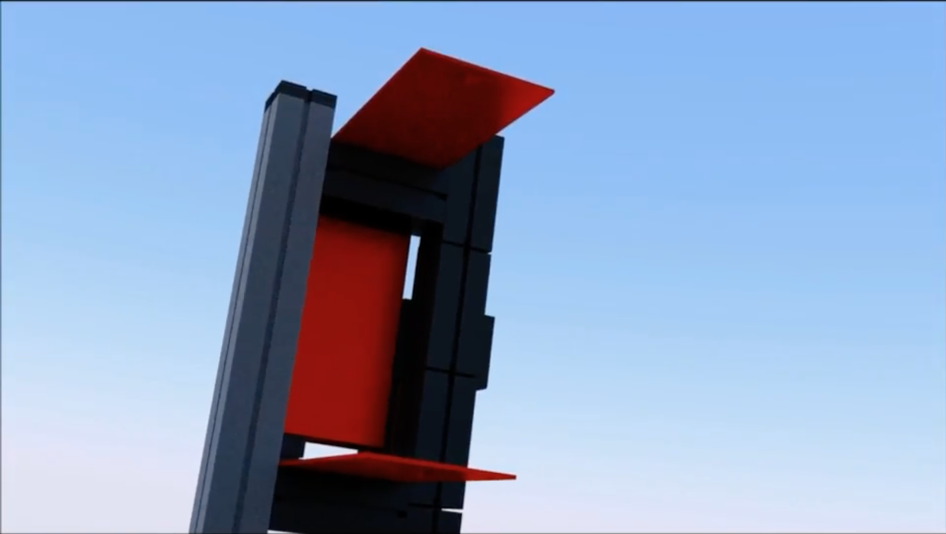 3D render of Fischertechnik elevator model
