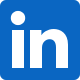 LinkedIn logo: the letters 'in' in a blue rectangle.